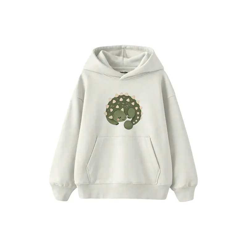Green Ankylosaurus Curled Up Çocuk Hoodie