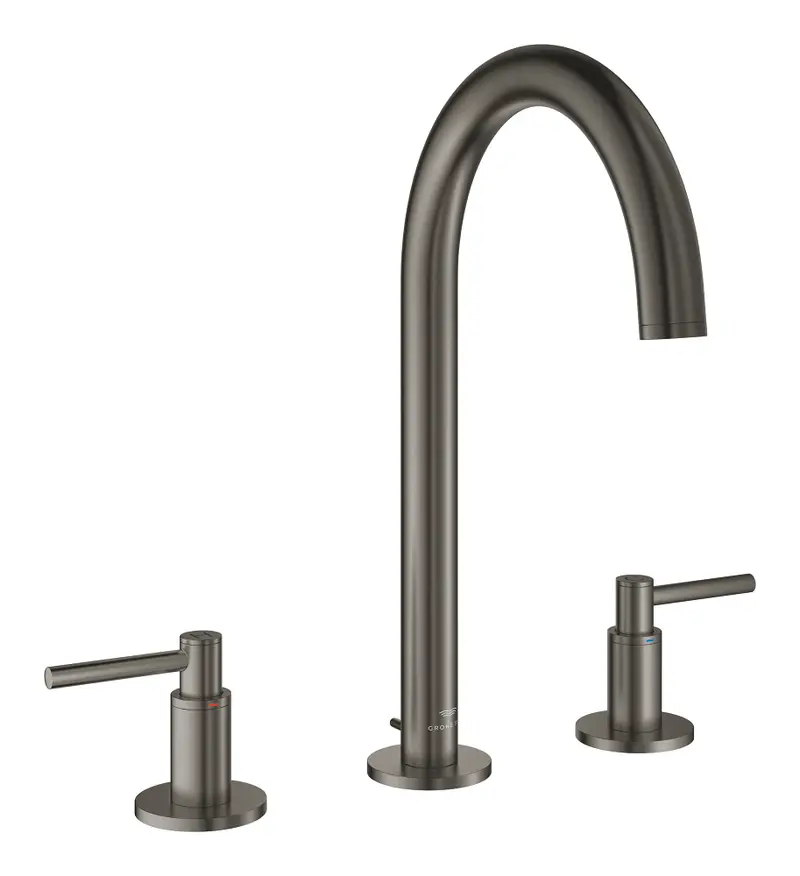 Grohe Atrio 3 Delikli Lavabo Bataryası L-Boyut Brushed Hard Graphite – 20649AL0