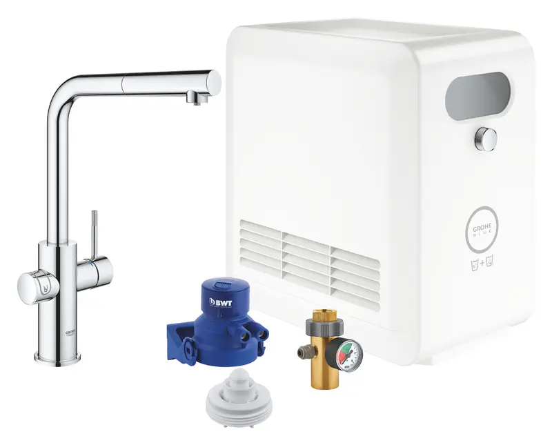Grohe G R O H E Blue Professional L-Spout Kit With Pull-Out Mousseur - 31326002