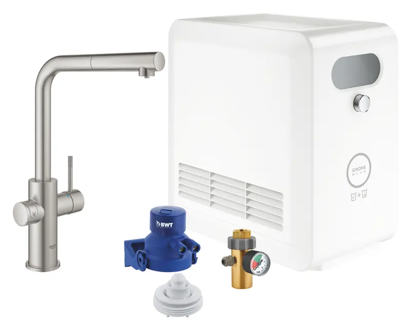 Grohe G R O H E Blue Professional L-Spout Kit With Pull-Out Mousseur - 31326DC2