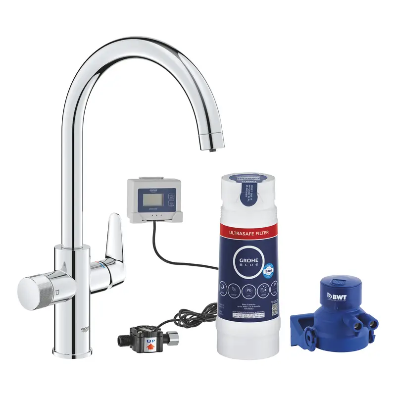 Grohe G R O H E Blue Pure Bau Curve Starter Kit With Ultrasafe Filter - 30582000