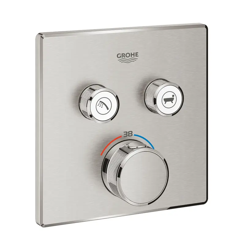 Grohe Grohtherm Smart Control Çift Valfli Akış Kontrollü, Ankastre Termostatik Duş Bataryası - 29124DC0