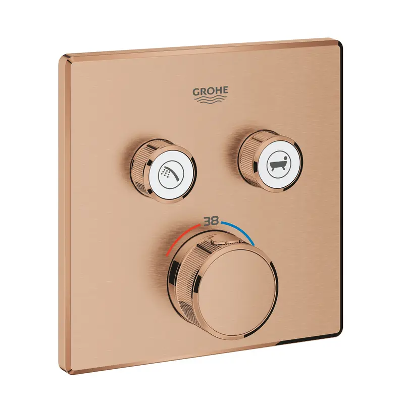 Grohe Grohtherm Smart Control Çift Valfli Akış Kontrollü, Ankastre Termostatik Duş Bataryası - 29124DL0