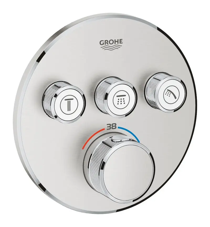 Grohe Grohtherm Smart Control Üç Valfli Akış Kontrollü, Ankastre Termostatik Duş Bataryası - 29121DC0