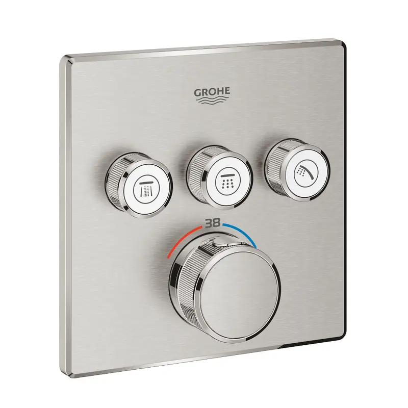 Grohe Grohtherm Smart Control Üç Valfli Akış Kontrollü, Ankastre Termostatik Duş Bataryası - 29126DC0