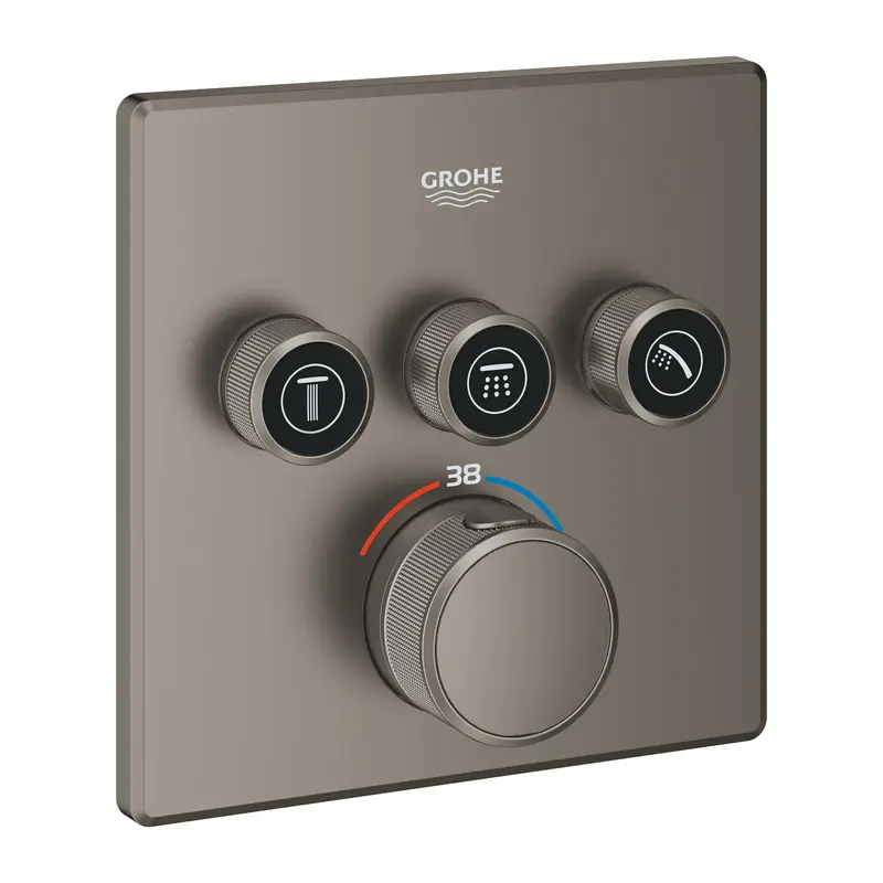 Grohe Grohtherm Smart Control Üç Valfli Akış Kontrollü, Ankastre Termostatik Duş Bataryası - 29126MG0