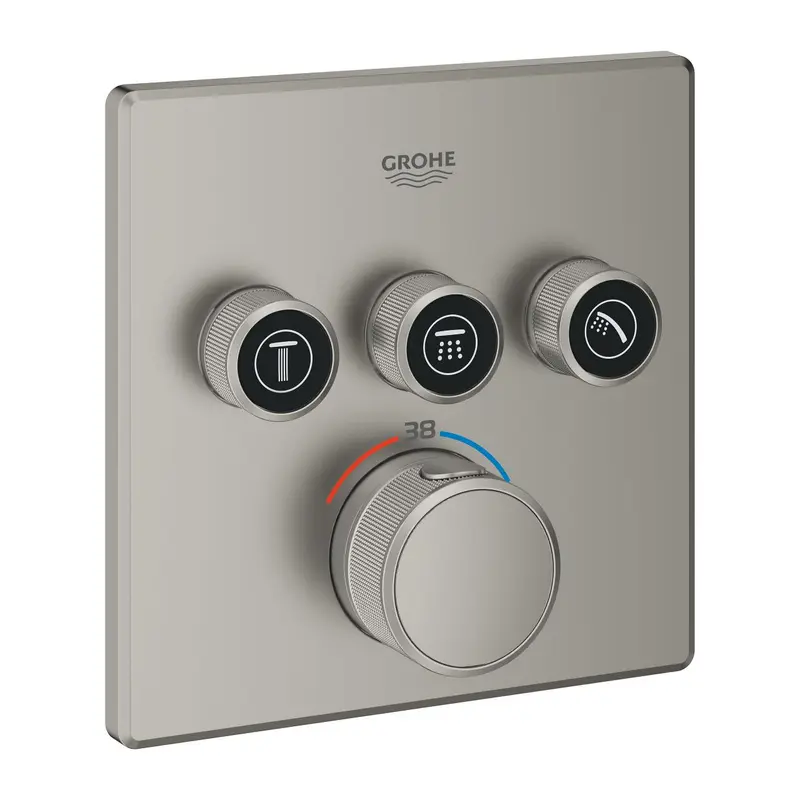 Grohe Grohtherm Smart Control Üç Valfli Akış Kontrollü, Ankastre Termostatik Duş Bataryası - 29126MS0