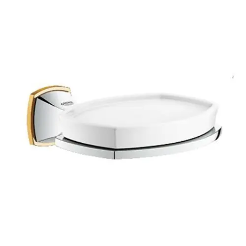 Grohe Sabunluk Ve Tutacağı Grandera Seramik Krom/Altın - 40628IG0