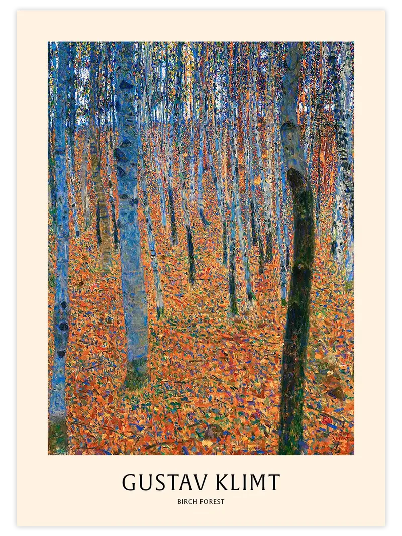 Gustav Klimt Birch Forest - Art Print