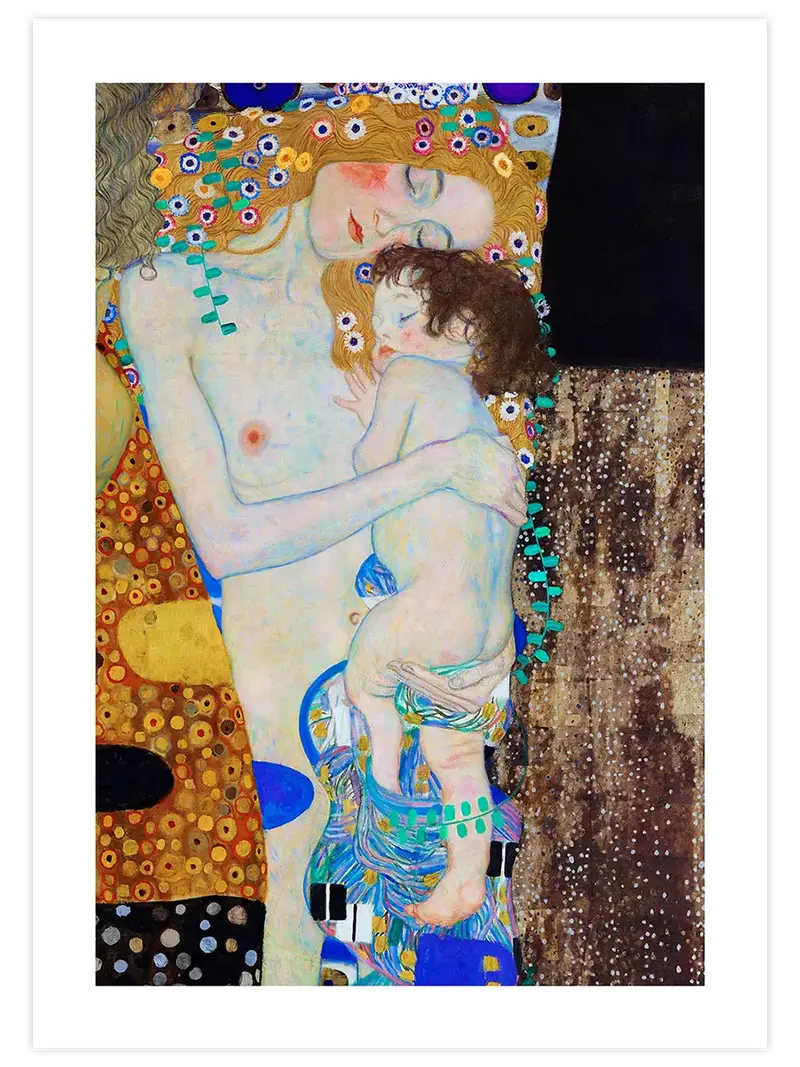 Gustav Klimt Mother and Child - Art Print