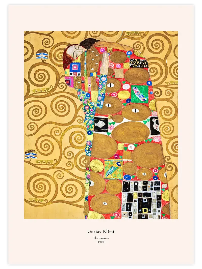 Gustav Klimt The Embrace - Art Print