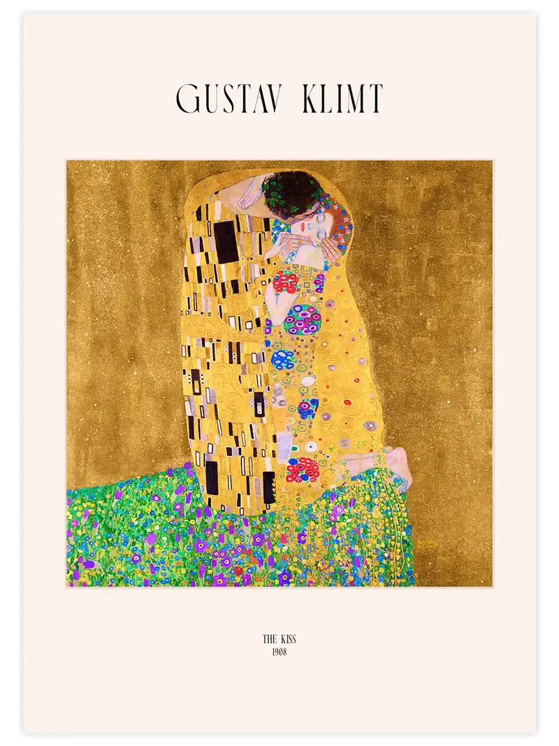 Gustav Klimt The Kiss - Art Print