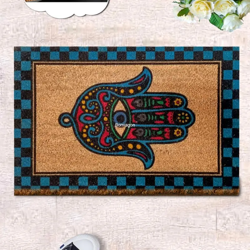 Hamsa Doğal Koko Hindistan Cevizi Kapı Önü Paspas 60x40cm