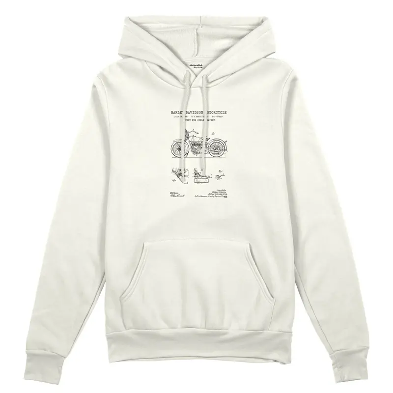 Harley Davidson Model 28B Motosiklet Oversize Hoodie