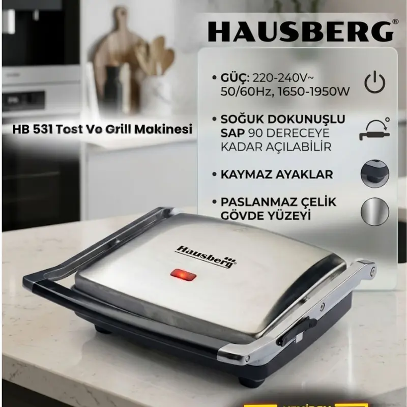 Hausberg Granit Tost Ve Izgara Makinesi