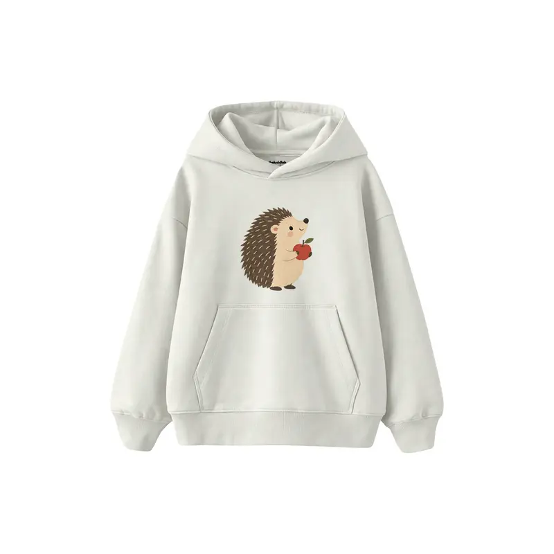 Hedgehog with a Small Apple Çocuk Hoodie