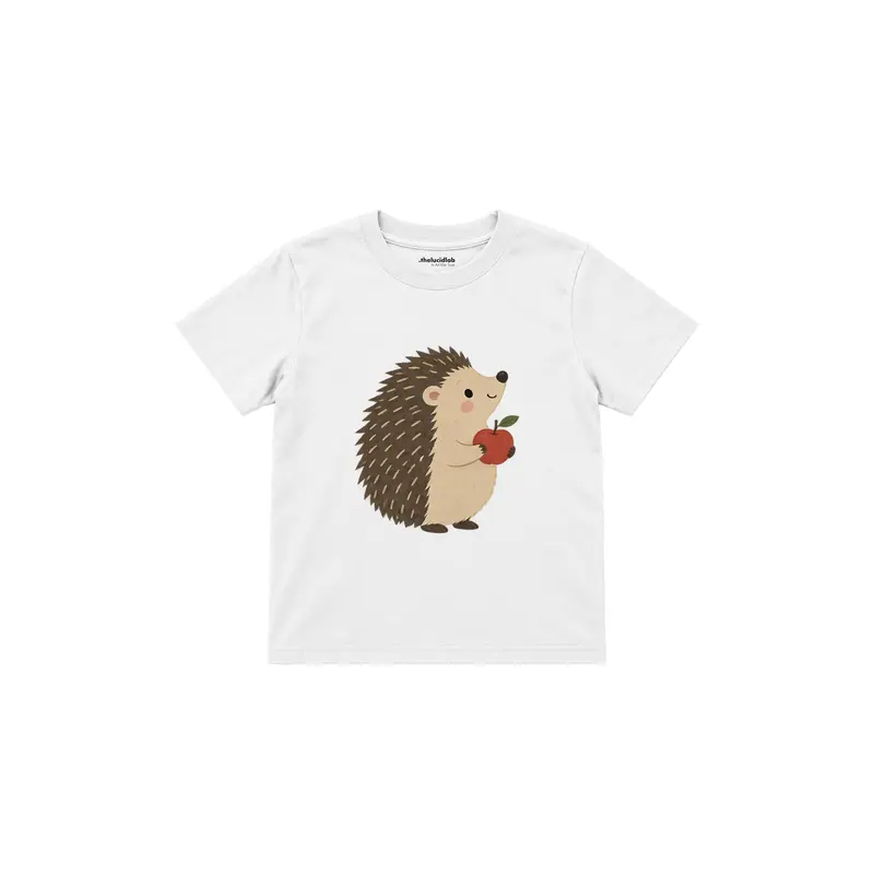 Hedgehog with a Small Apple Çocuk Tişört