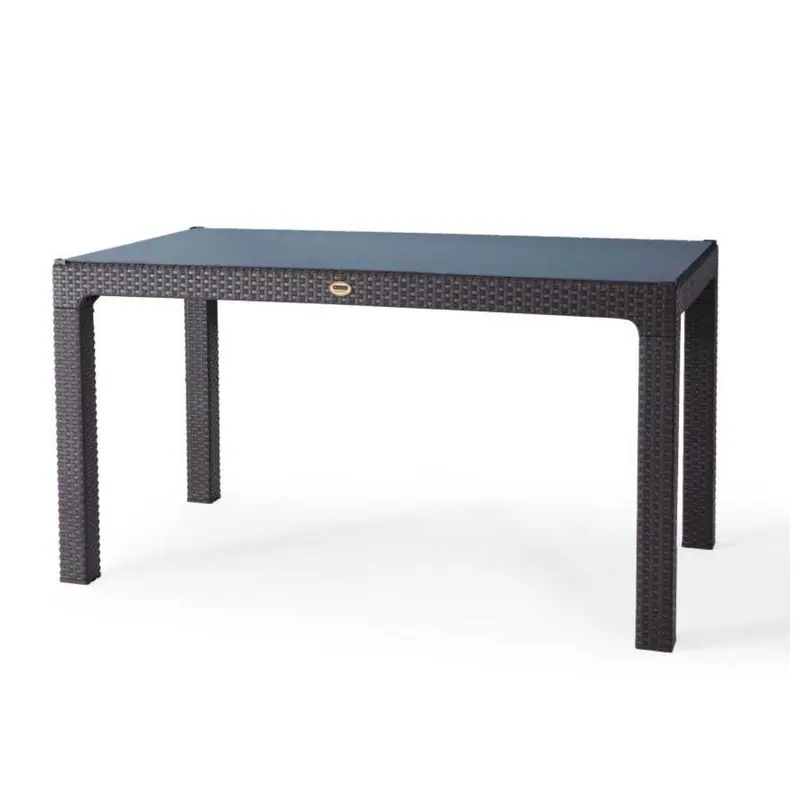 Heniver 90x150 Cm Camlı Masa Antrasit