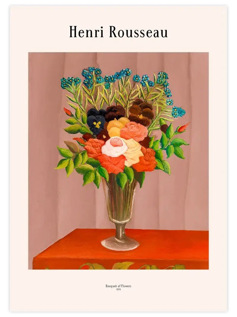 Henri Rousseau Bouquet of Flowers - Art Print