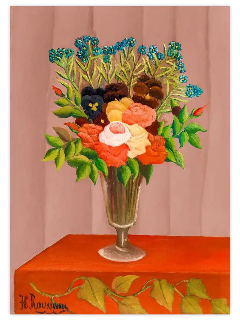 Henri Rousseau Çiçek Buketi - Art Print