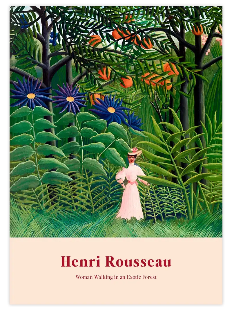 Henri Rousseau Egzotik Bir Ormanda Gezen Kadın - Art Print