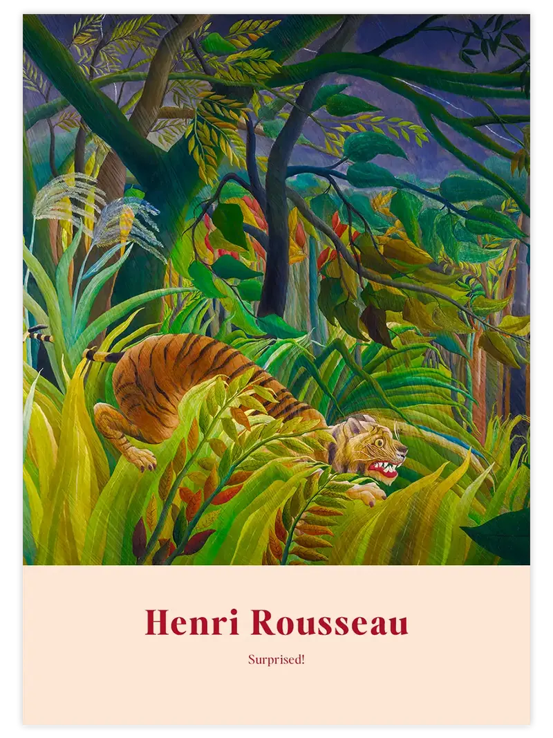 Henri Rousseau Surprised - Art Print