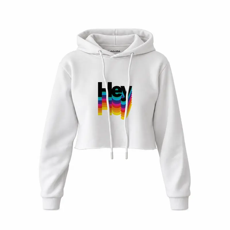 Hey Crop Hoodie