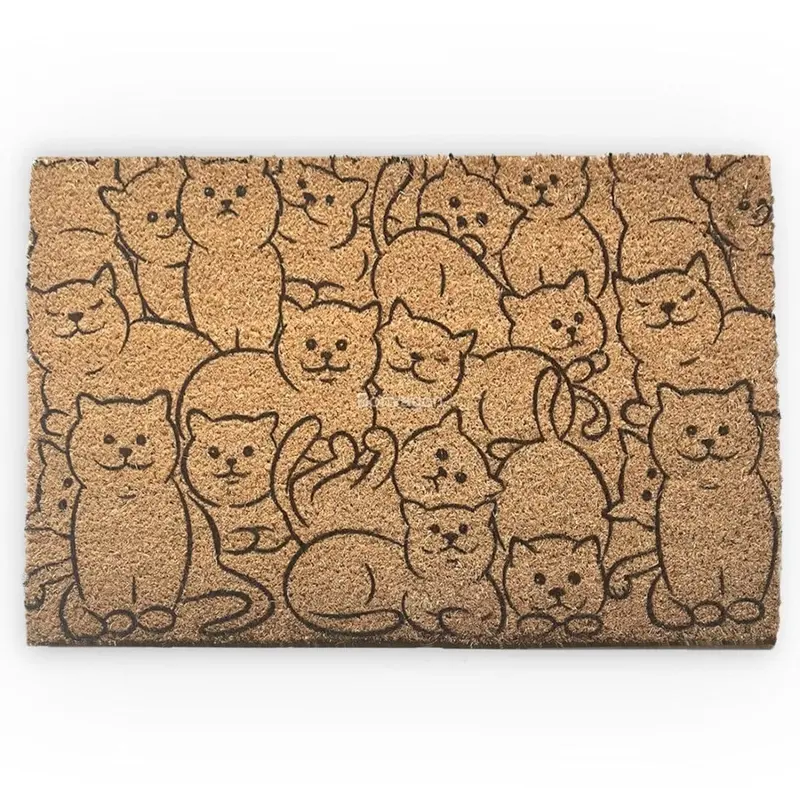 Hey Meow Doğal Koko Hindistan Cevizi Kapı Önü Paspas 60x40cm