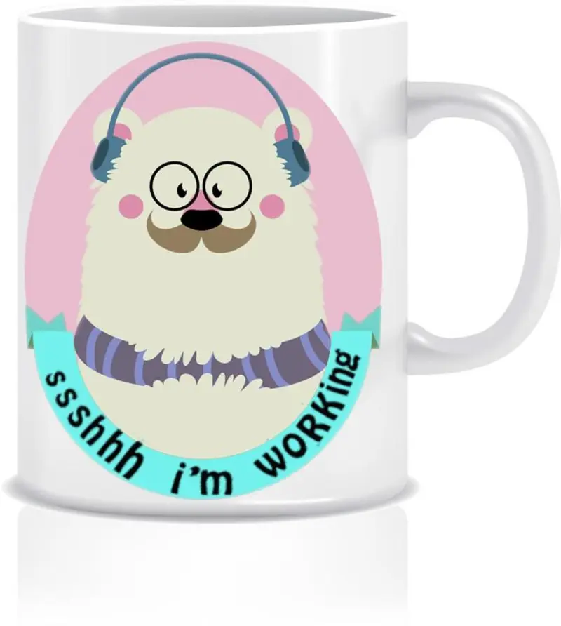 Hipster Bear Porselen Kupa