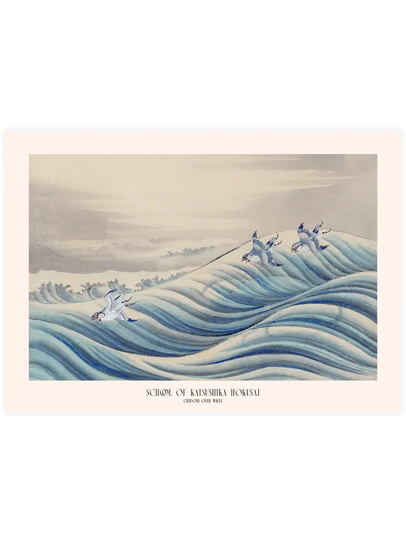 Hokusai Chodori over Waves - Art Print