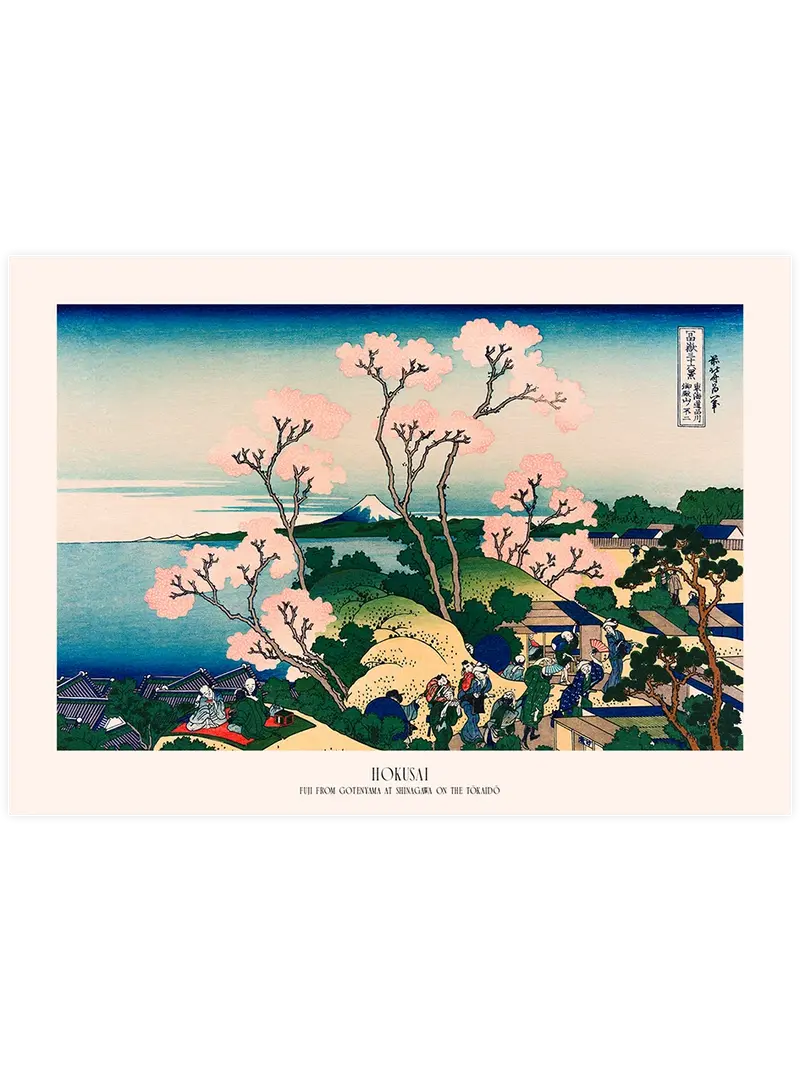 Hokusai Fuji from Gotenyama at Shinagawa - Art Print