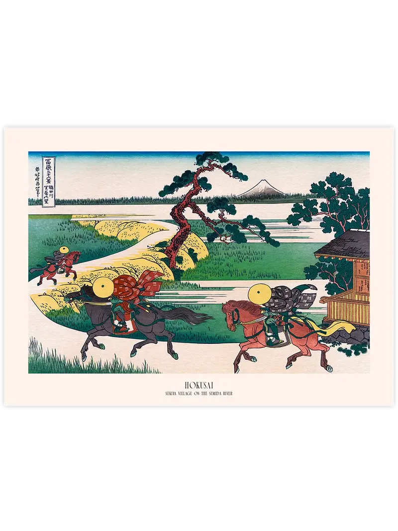Hokusai Sekiya Village on the Sumida River - Art Print