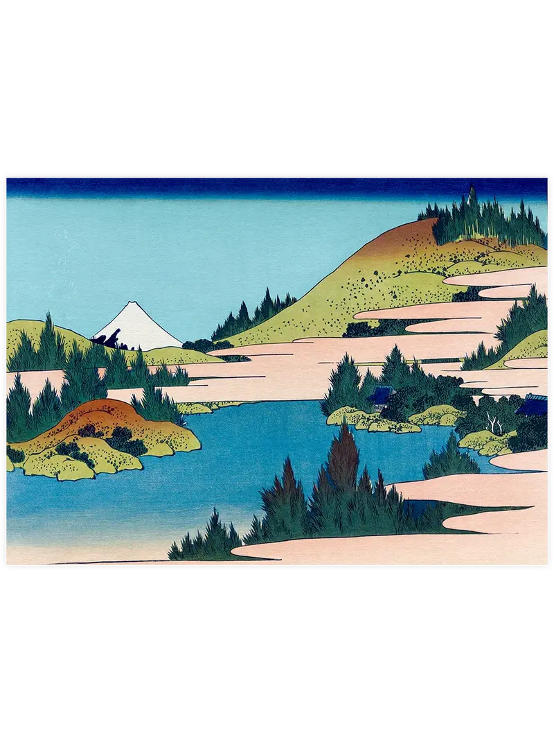 Hokusai The Lake at Hakone - Art Print