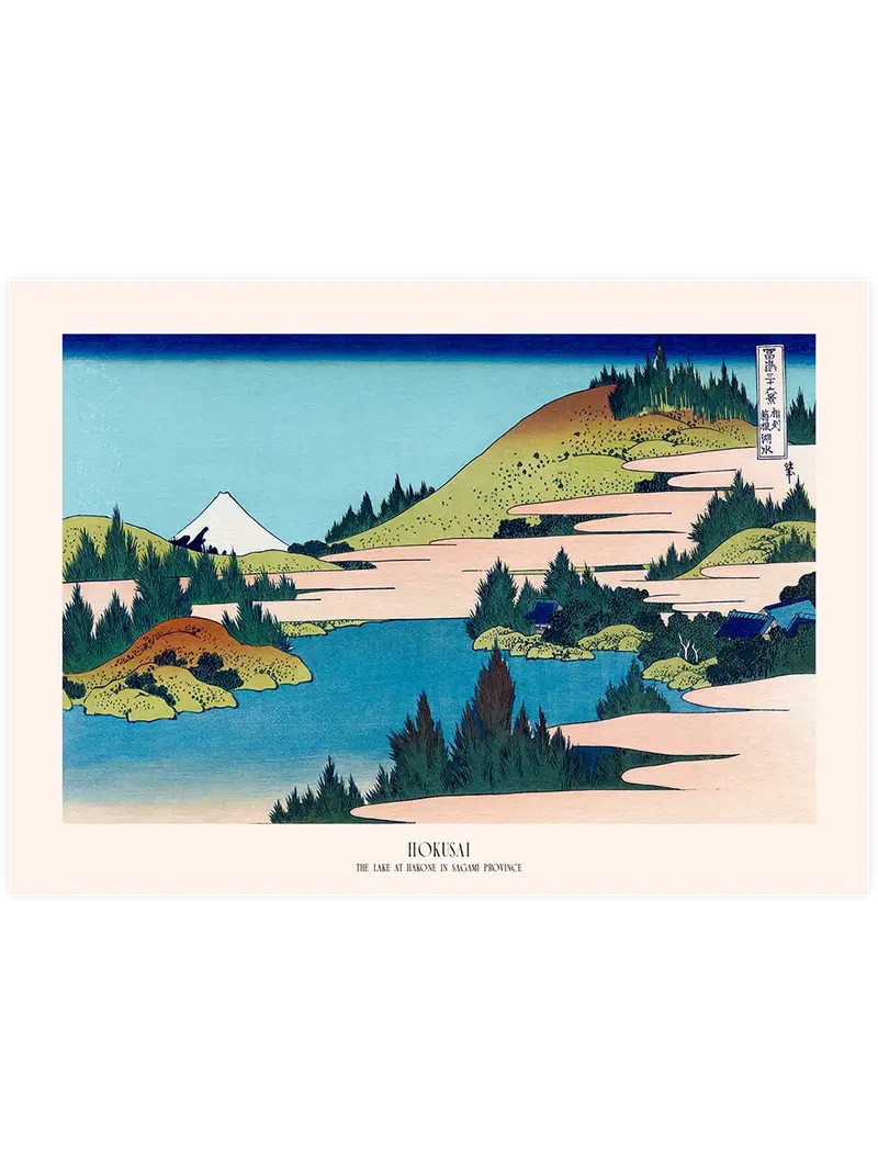 Hokusai The Lake at Hakone - Art Print