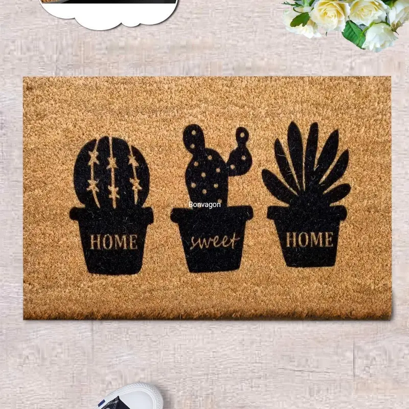 Home Sweet Home Cereus Doğal Koko Hindistan Cevizi Kapı Önü Paspas 60x40cm