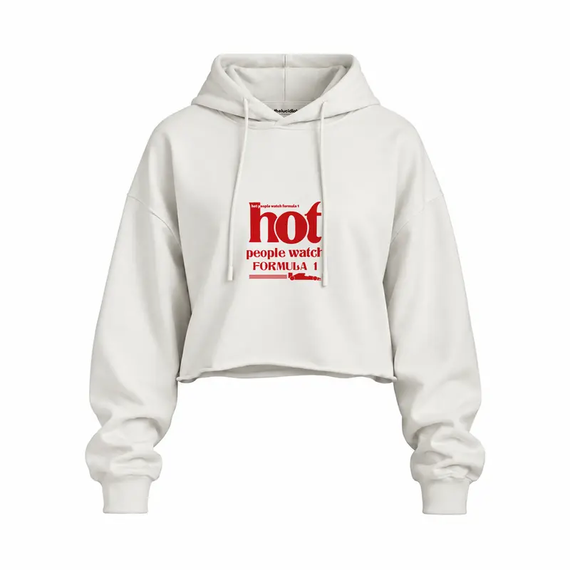 Hot People Watch Formula 1 Oversize Crop Hoodie