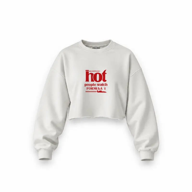 Hot People Watch Formula 1 Oversize Crop Sweatshirt