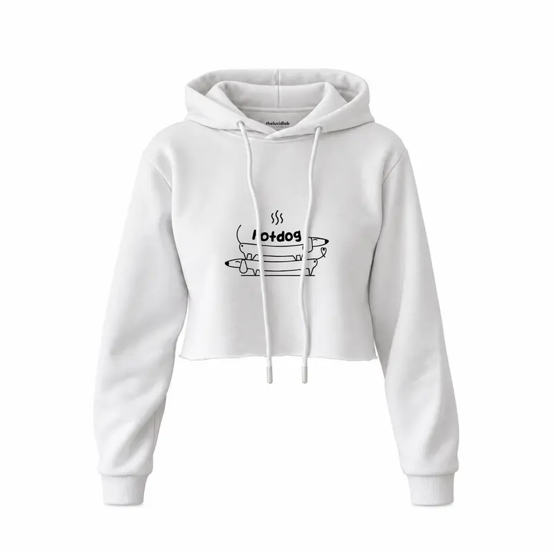 Hotdog Crop Hoodie