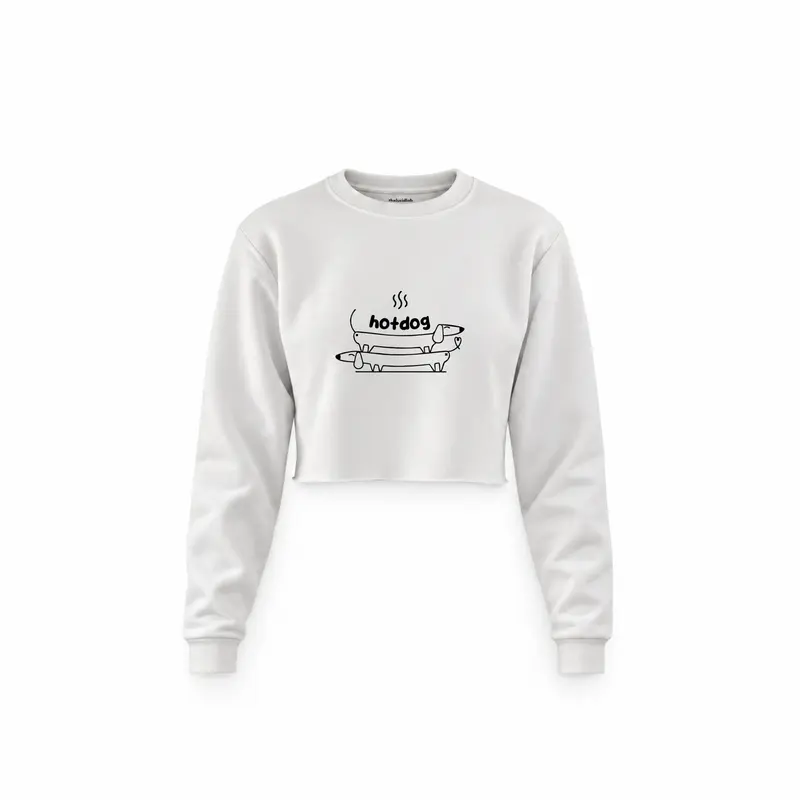 Hotdog Crop Sweatshirt