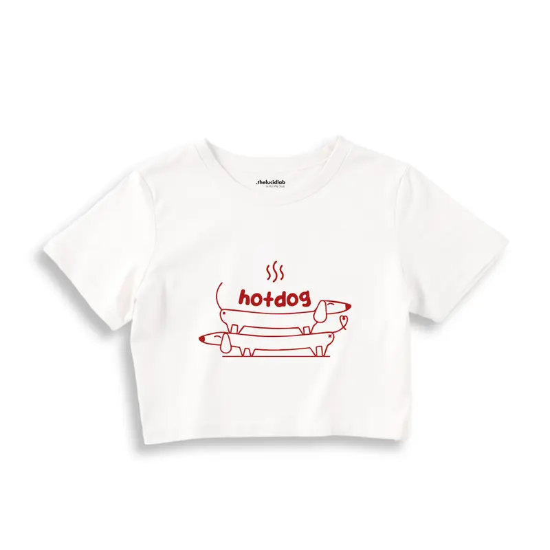 Hotdog Crop Tişört