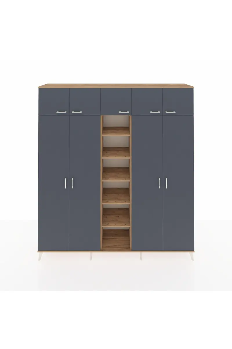 Hyperion Dolap 18 Raflı 9 Kapaklı 220x44x243