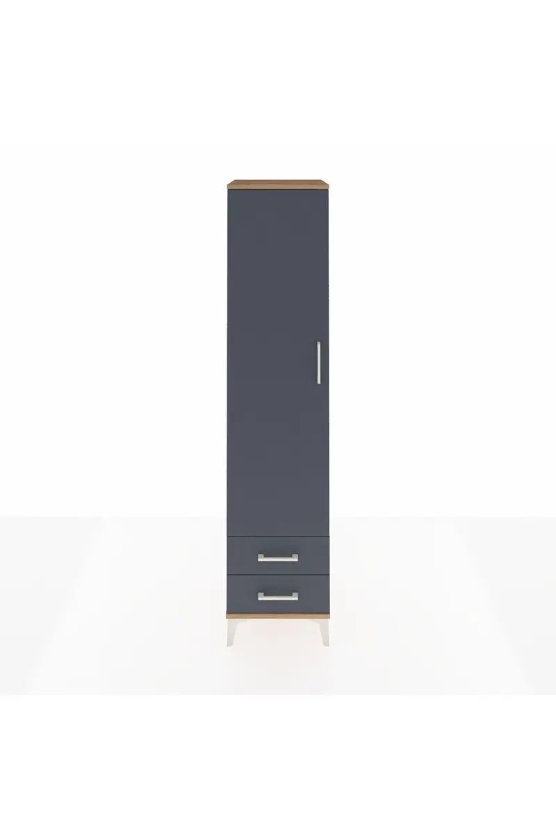 Hyperion Dolap 2 Raflı 2 Çekmeceli Tek Askılı 44x44x195