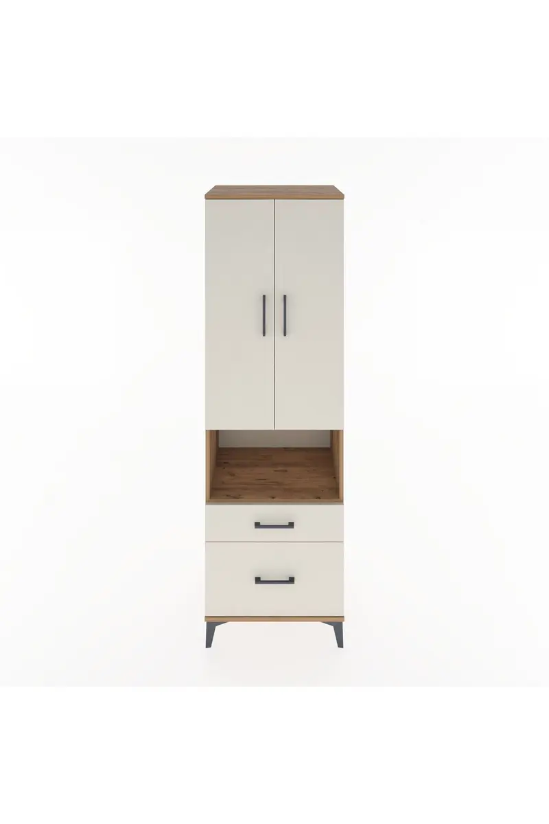 Hyperion Dolap 2 Raflı 2 Çekmeceli Tek Askılı 60x44x195