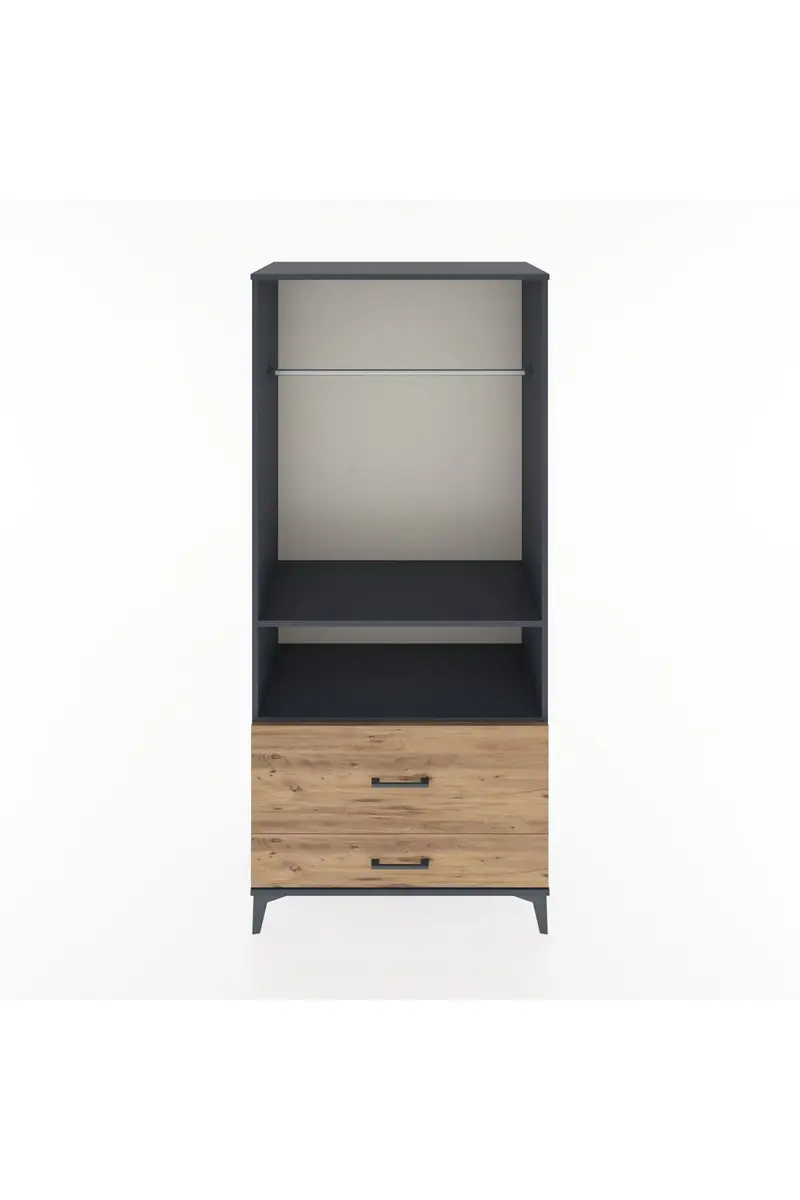 Hyperion Dolap 2 Raflı 2 Çekmeceli Tek Askılı 88x44x195
