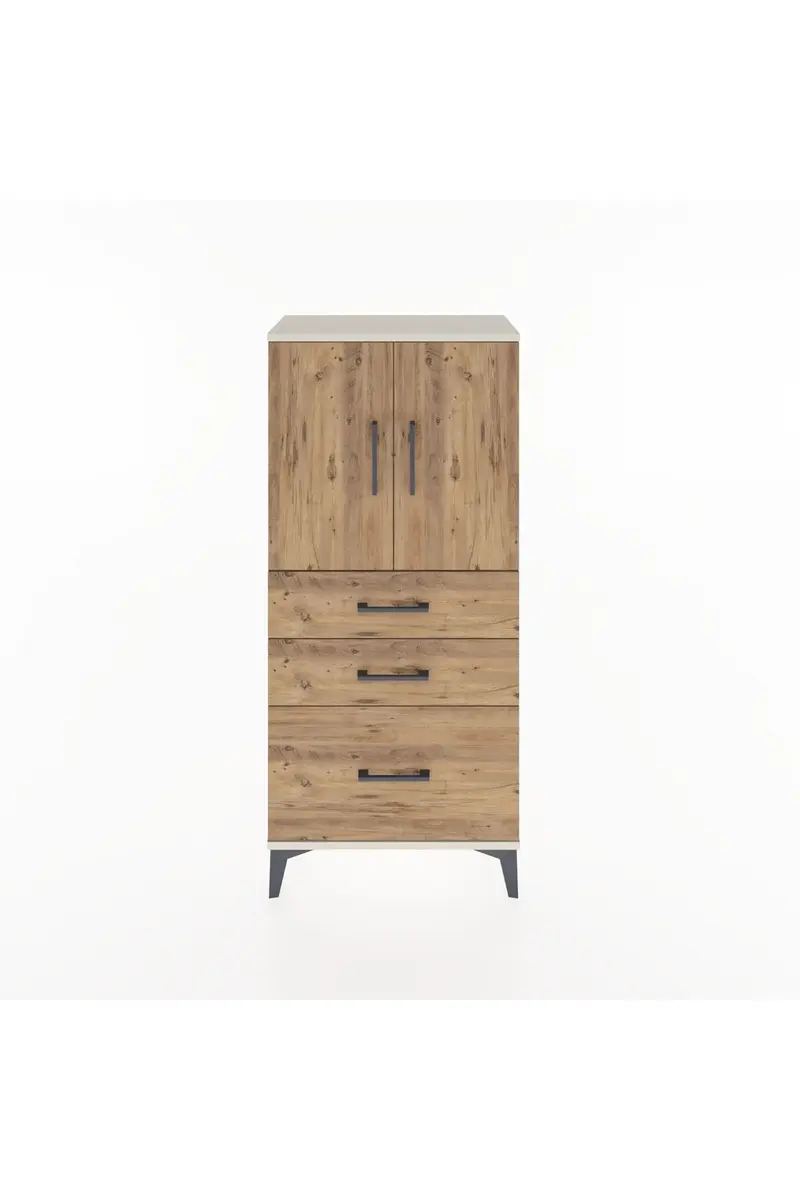 Hyperion Dolap 2 Raflı 3 Çekmeceli 2 Kapaklı 60x44x134