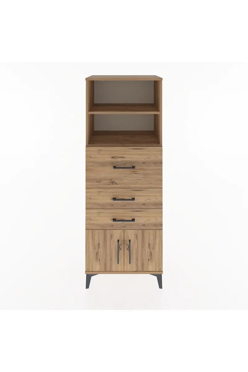 Hyperion Dolap 2 Raflı 3 Çekmeceli 2 Kapaklı 60x44x163