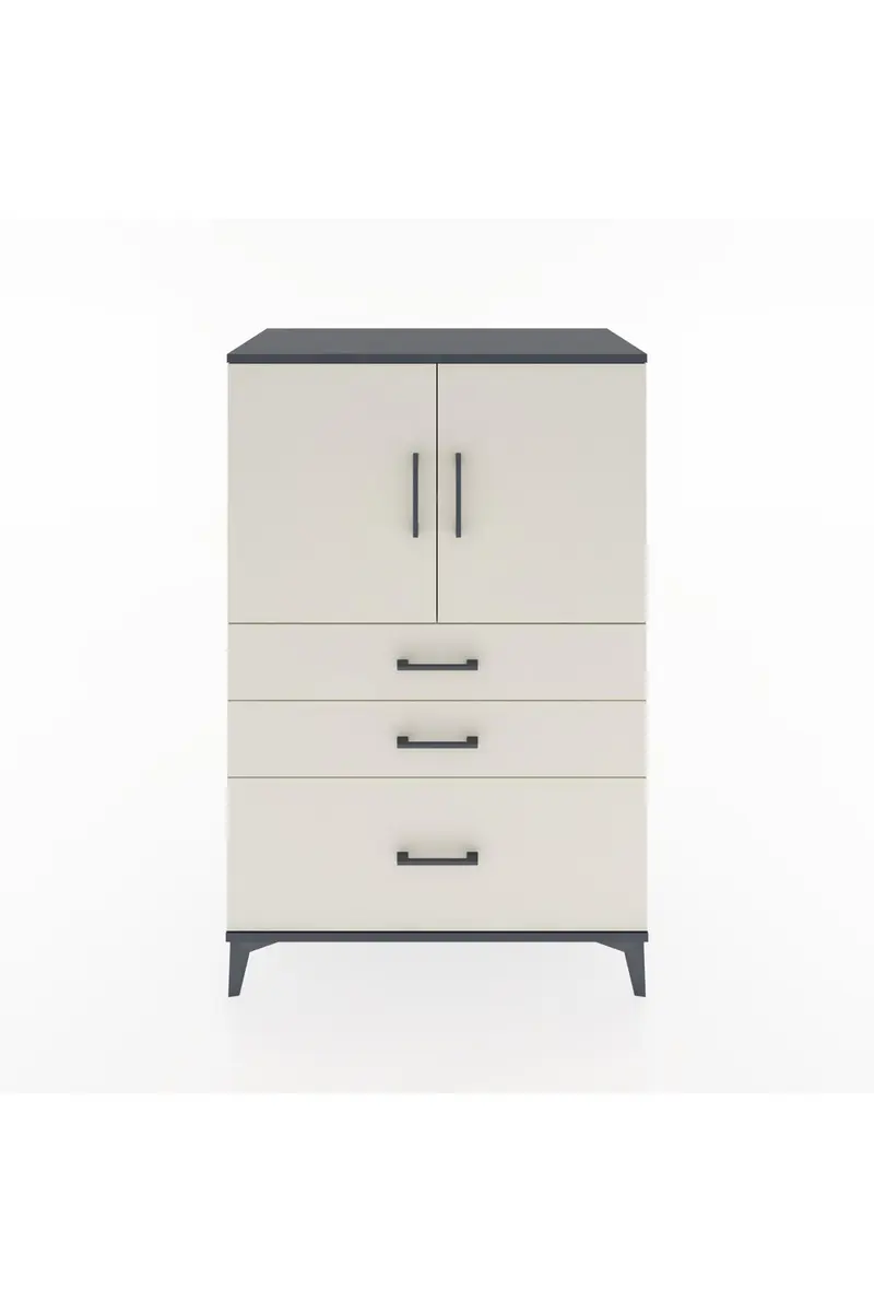 Hyperion Dolap 2 Raflı 3 Çekmeceli 2 Kapaklı 88x44x134
