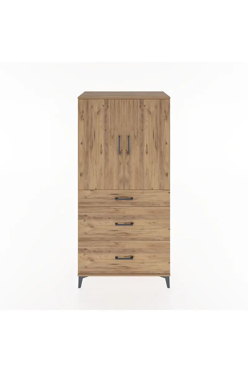 Hyperion Dolap 2 Raflı 3 Çekmeceli 2 Kapaklı 88x44x182