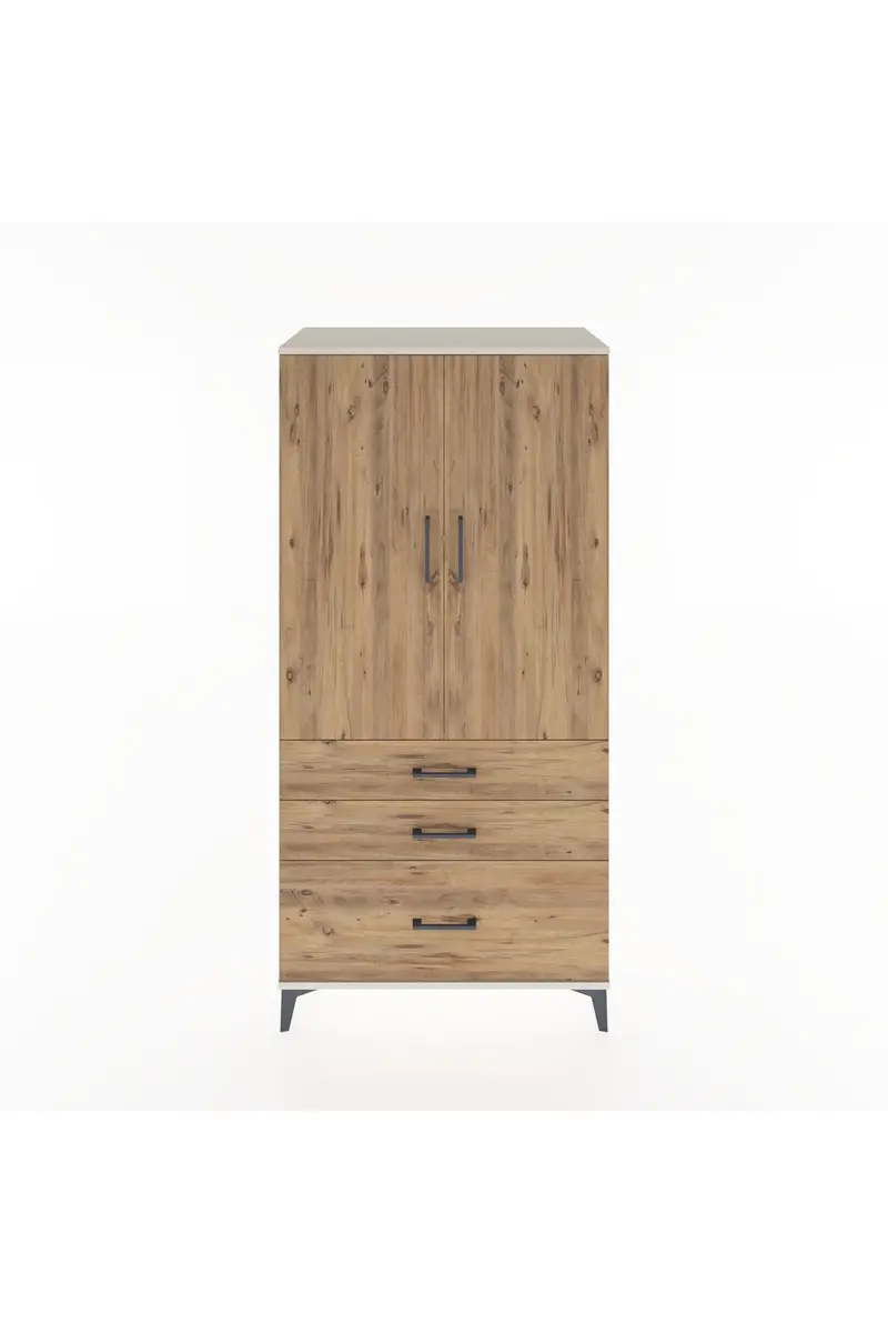 Hyperion Dolap 2 Raflı 3 Çekmeceli 2 Kapaklı 88x44x182