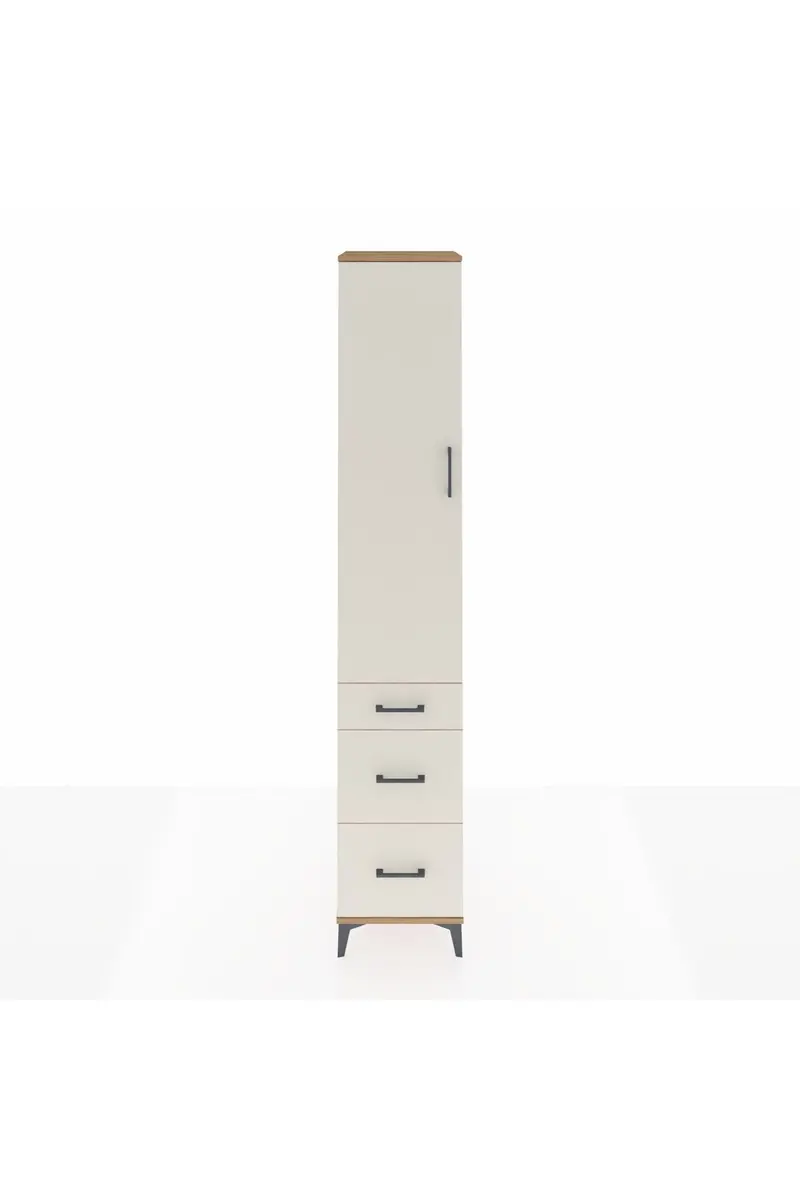 Hyperion Dolap 2 Raflı 3 Çekmeceli Tek Askılı 44x44x243